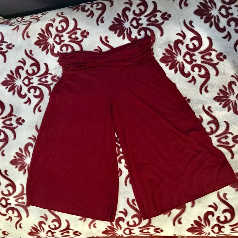 Boho style maroon shorts.